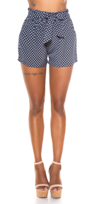 daisy zomer shorts met riem marineblauw